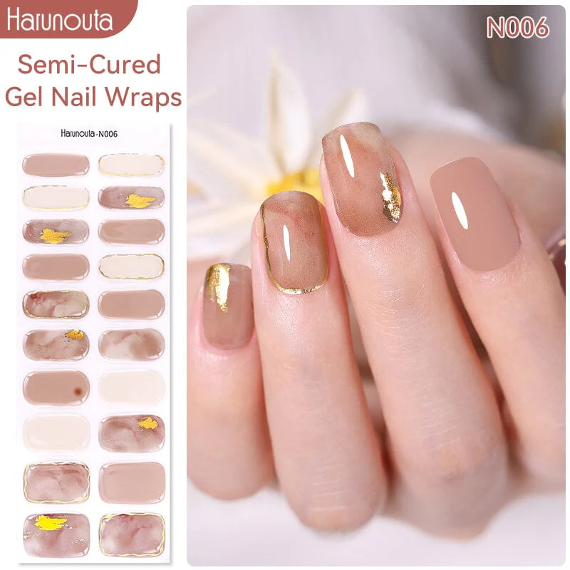 20 Tips Semi-Cured Gel Nail Strips N004 - Image 26