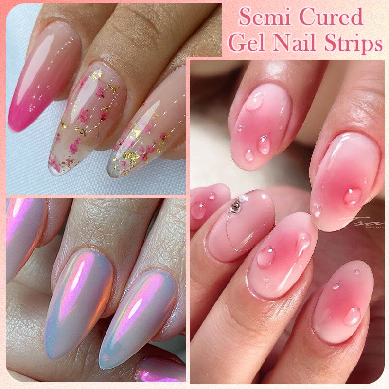 20 Tips Semi-Cured Gel Nail Strips N021-N040 - Image 3