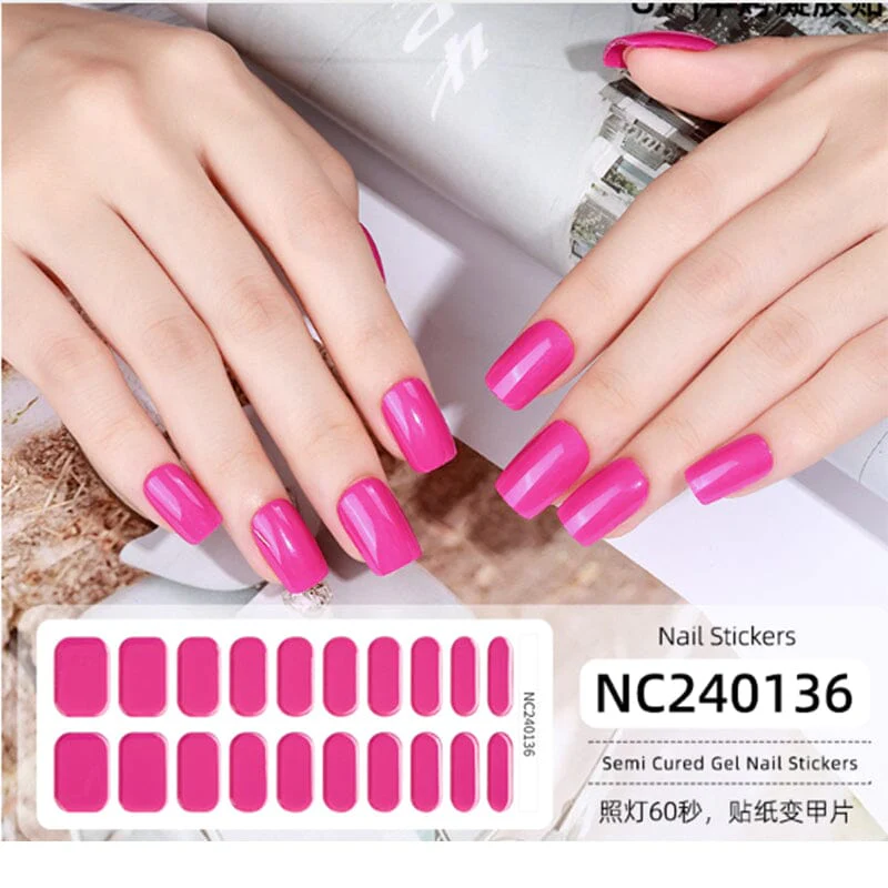 20 Tips Semi-cured Gel Nail Wraps NC240136