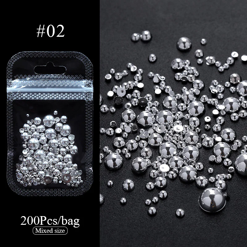 200pcs Half Round Flat Bottom Pearls - Image 17