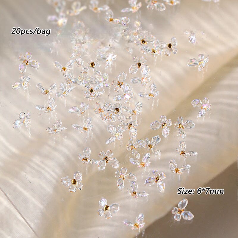 20pcs Ice Transparent Butterflies 3D Nail Decorations - Image 11