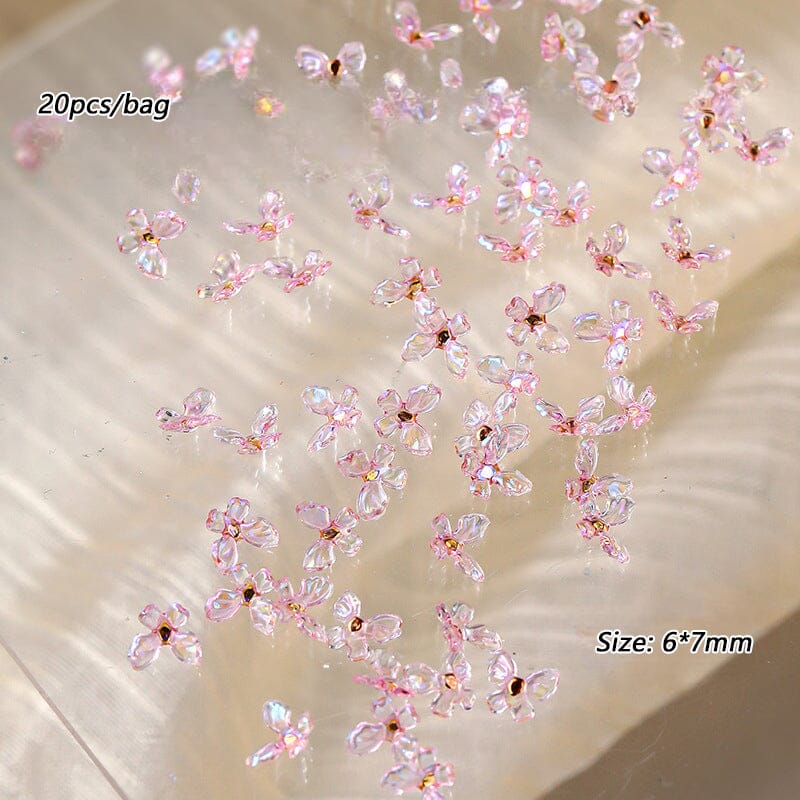 20pcs Ice Transparent Butterflies 3D Nail Decorations - Image 12