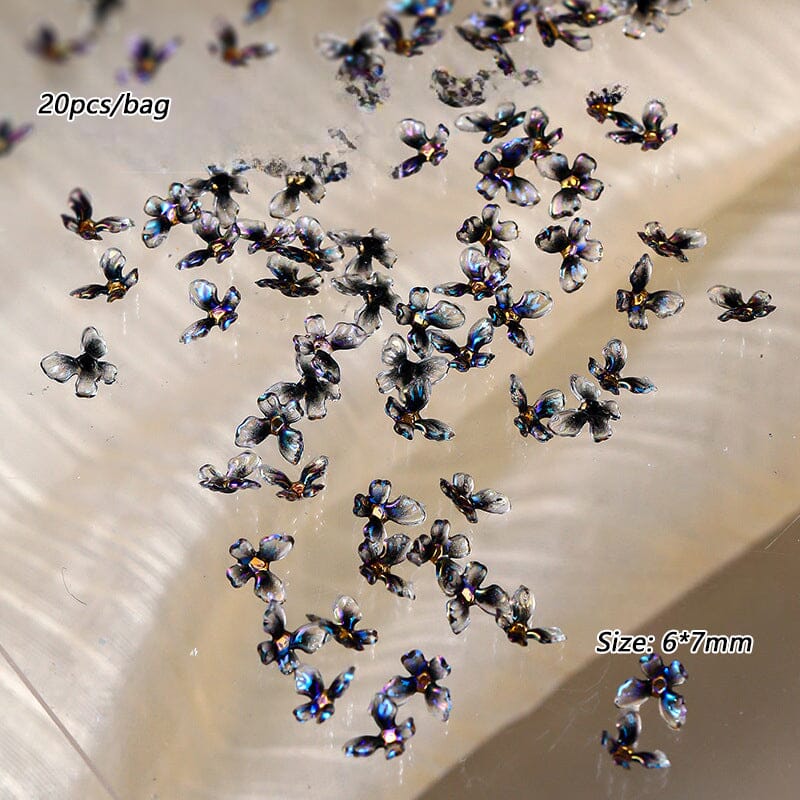 20pcs Ice Transparent Butterflies 3D Nail Decorations - Image 13