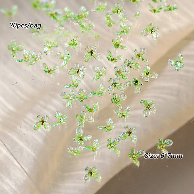 20pcs Ice Transparent Butterflies 3D Nail Decorations - Image 15