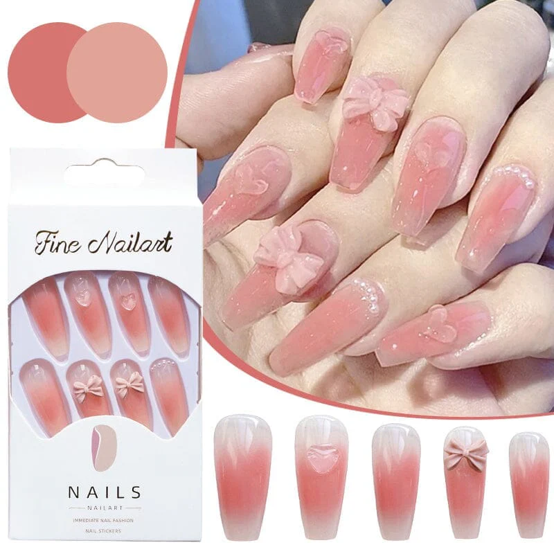 24pcs Black #47 Almond Press on Nails - Image 5