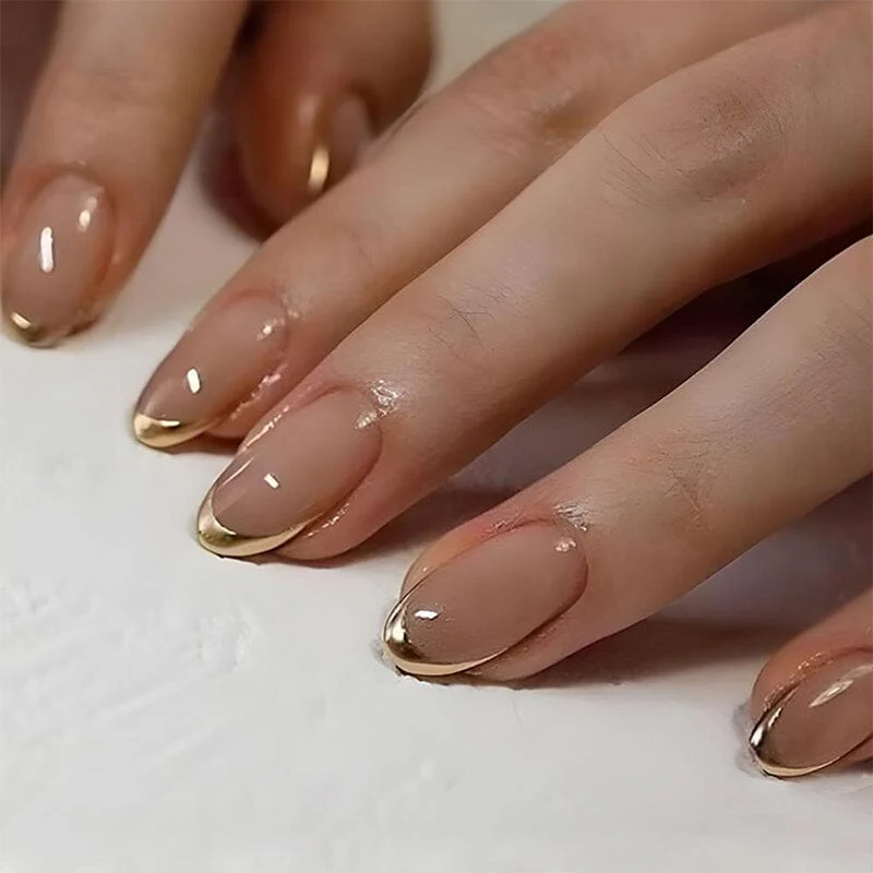 24pcs DY1312-B7 Almond Press on Nails - Image 4