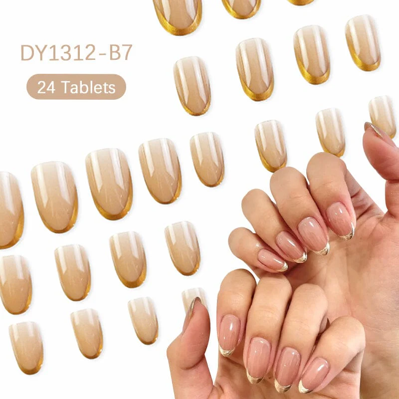 24pcs DY1312-B7 Almond Press on Nails - Image 7