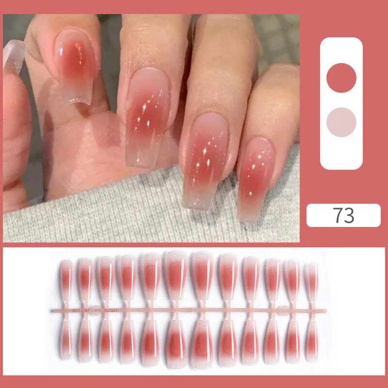 24pcs Press on Nails Gradient Nails Fake Nail Tips - Image 6