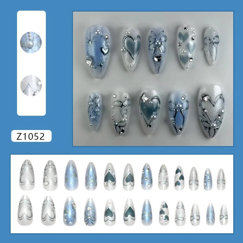 24pcs Z1052 Almond Press on Nails