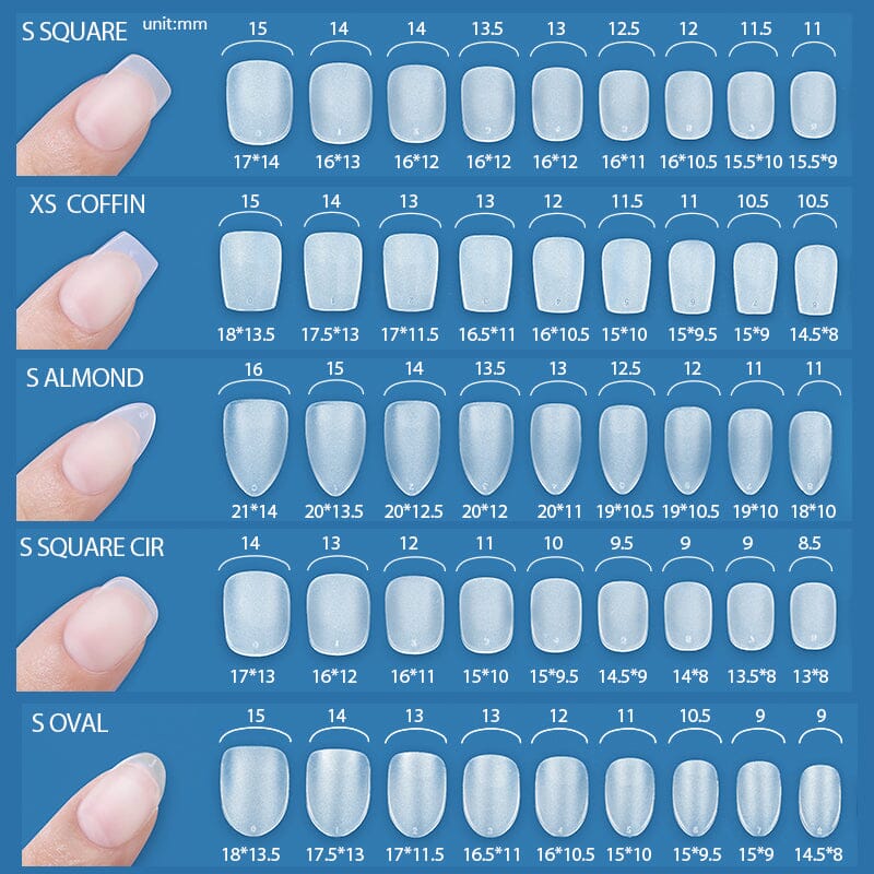 300pcs Matte Soft Gel Tips False Nails Full Cover Short - Image 6