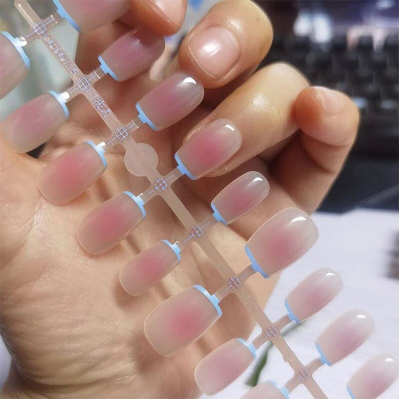 30pcs 15 Sizes White French False Nail Tips Short Square Press on Nails 08 - Image 6