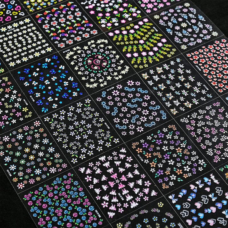 30pcs Flowers 3D Nail Stickers NLS003 - Image 3