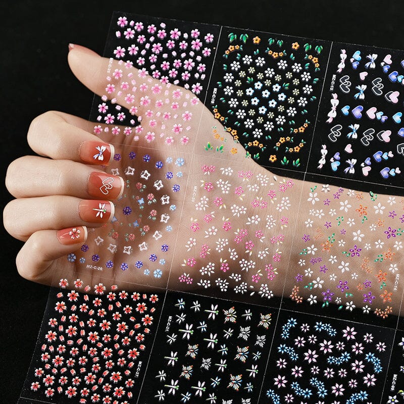 30pcs Flowers 3D Nail Stickers NLS003 - Image 4