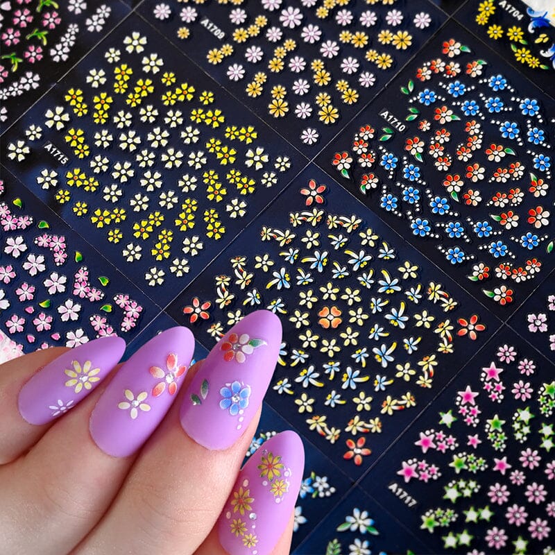 30pcs Flowers 3D Nail Stickers NLS003 - Image 7