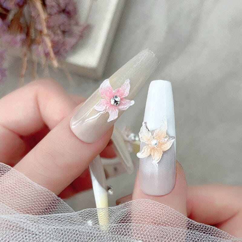 30pcs Lily Flowers Plastic Nail Art Decorations - Image 3