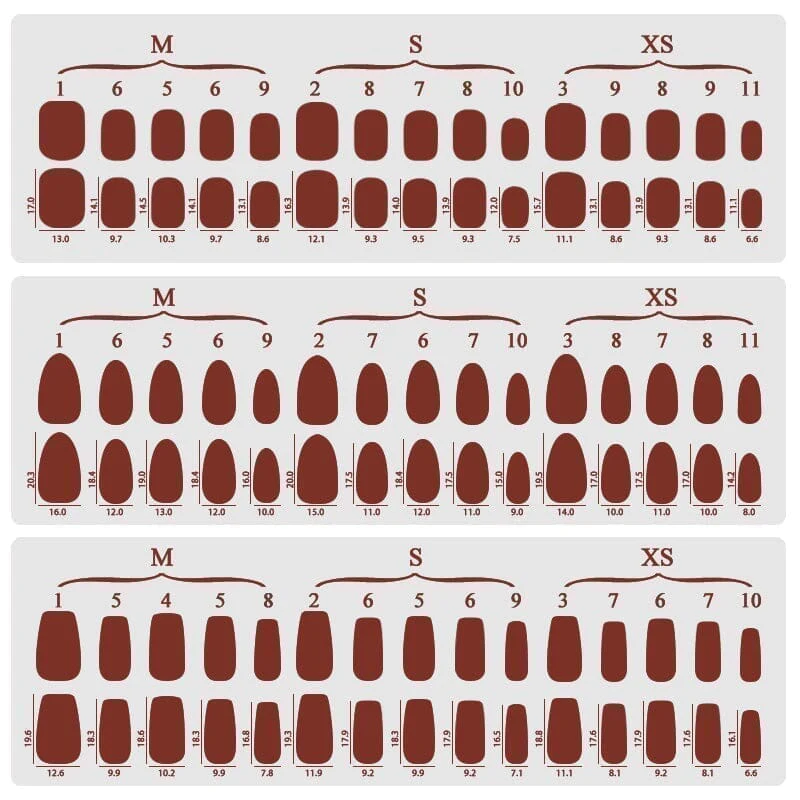 30pcs Red Short Square Press on Nails - Image 2
