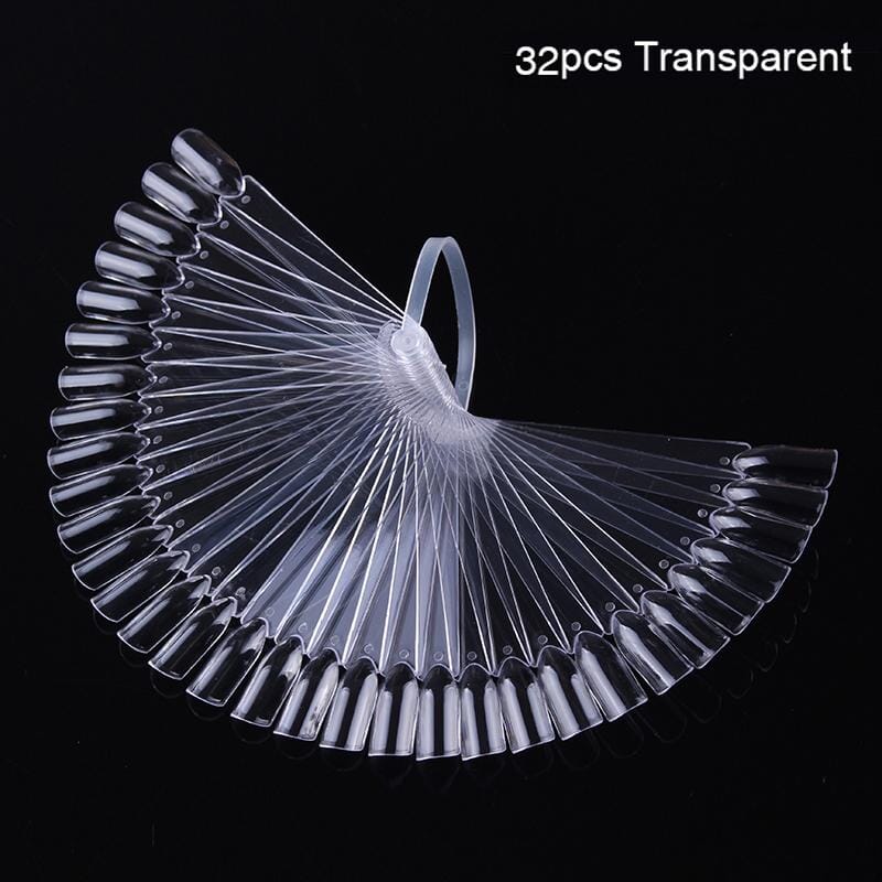 32Pcs Transparent Fan Display Nail Tips - Image 2