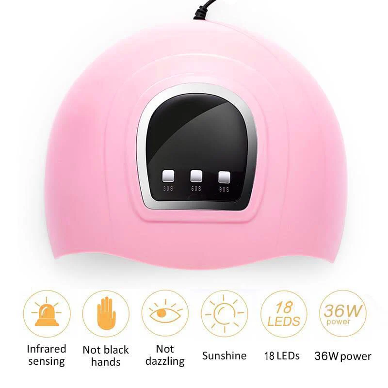 36W Pink UV LED Nail Lamp - Image 3
