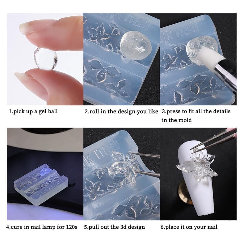3D Silicone Nail Mold Bowknot #01 - Image 7