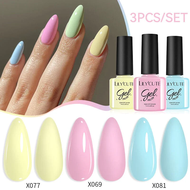 3pcs 7ml Color Gel Polish Set
