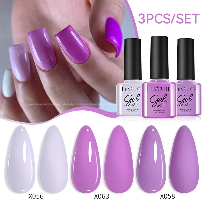 3pcs 7ml Color Gel Polish Set - Image 44