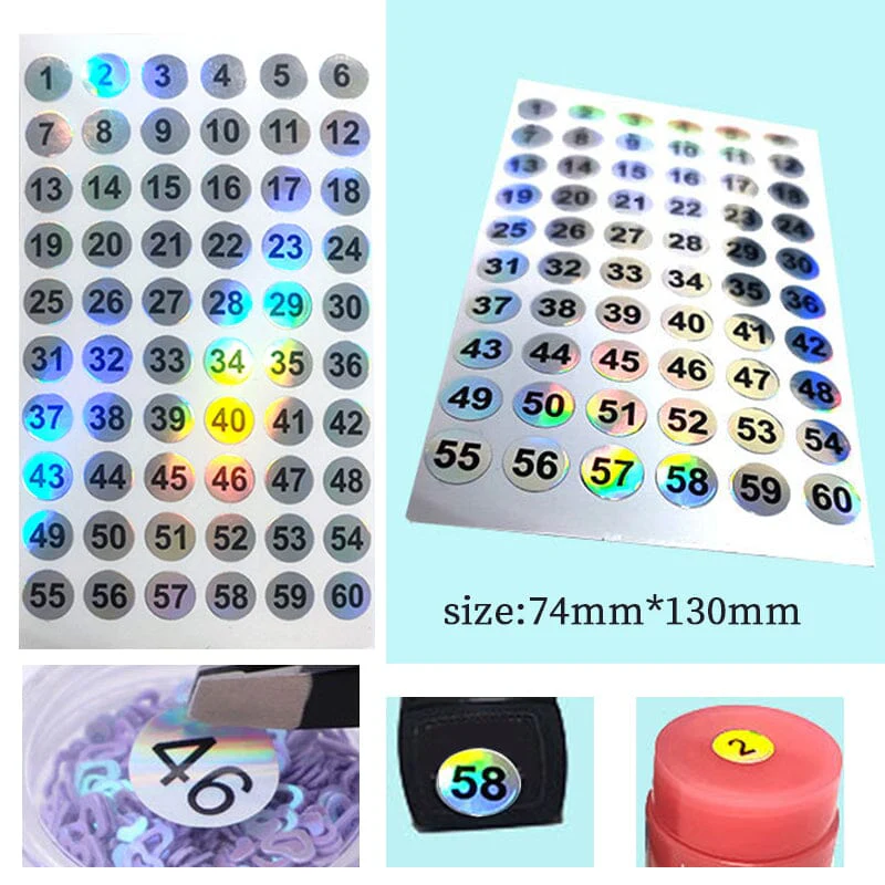 3pcs Number Label Stickers 1-180 - Image 5