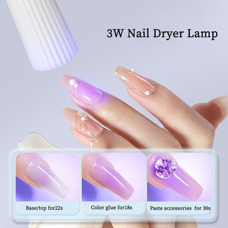 3W White USB Handheld Nail Dryer Lamp - Image 8