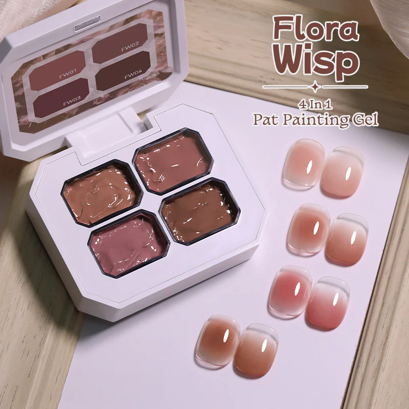 4 Colors 4 in 1 Pat Painting Gel Flora Wisp - Image 2