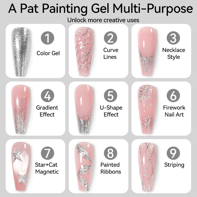 4 Colors 4 In 1 Pat Painting Gel Glimmer Rush - Image 5