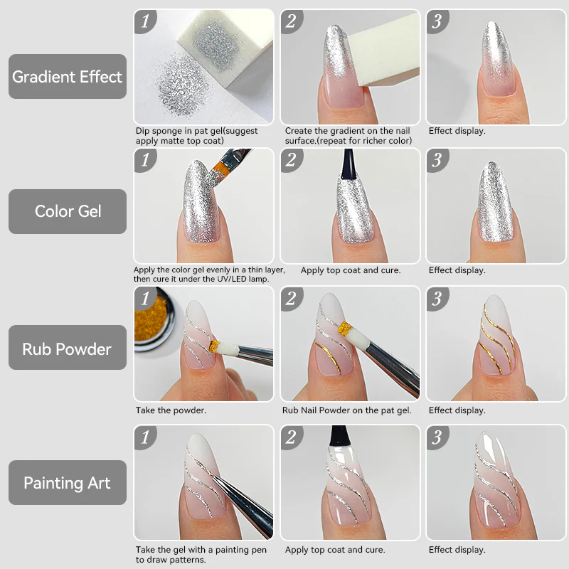 4 Colors 4 In 1 Pat Painting Gel Glimmer Rush - Image 9