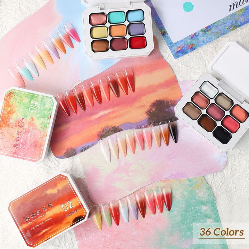 9 Colors Pat Painting Gel #01 - Image 12