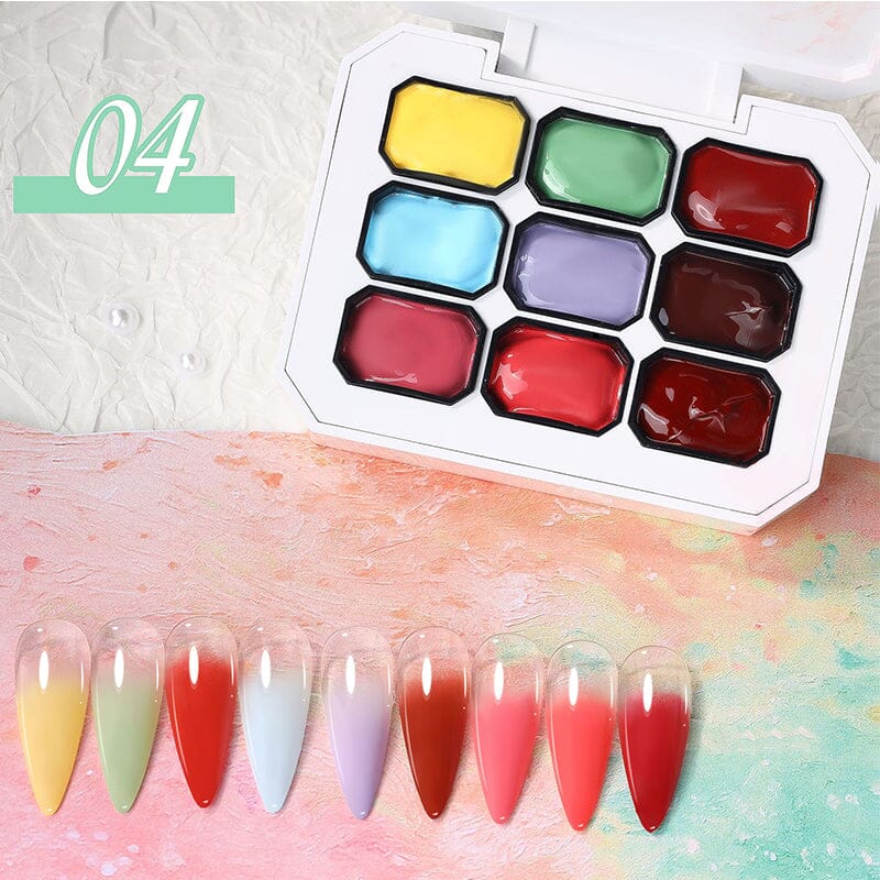 9 Colors Pat Painting Gel #04