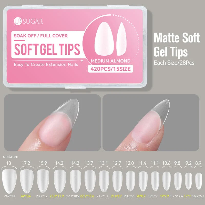 420pcs Matte Soft Gel Tips - Image 12