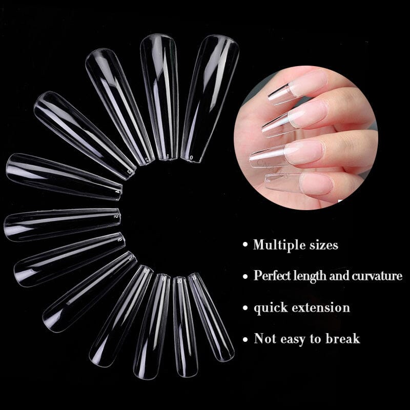 48pcs Almond Transparent False Nail Tips - Image 9