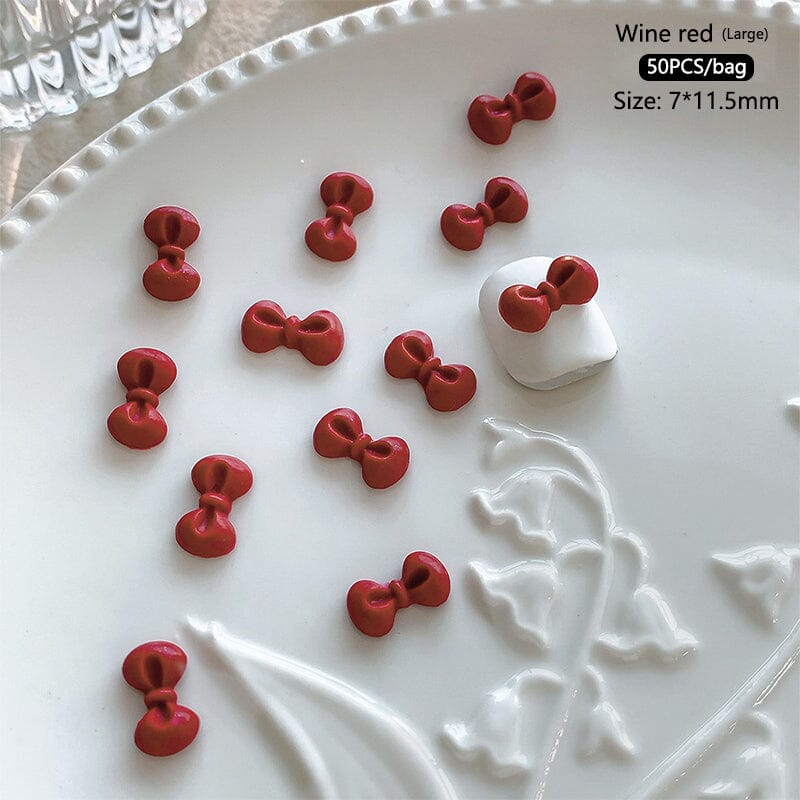 50pcs Bowknot Plastic Nail Art Decorations - Image 14