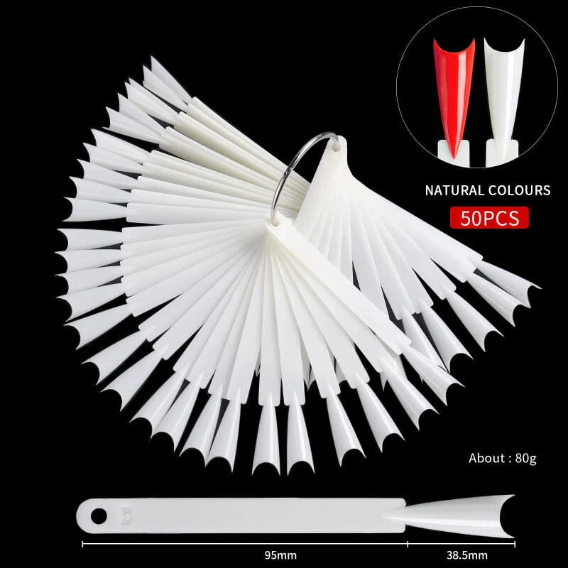 50pcs Natural Color French Display Nail Tips