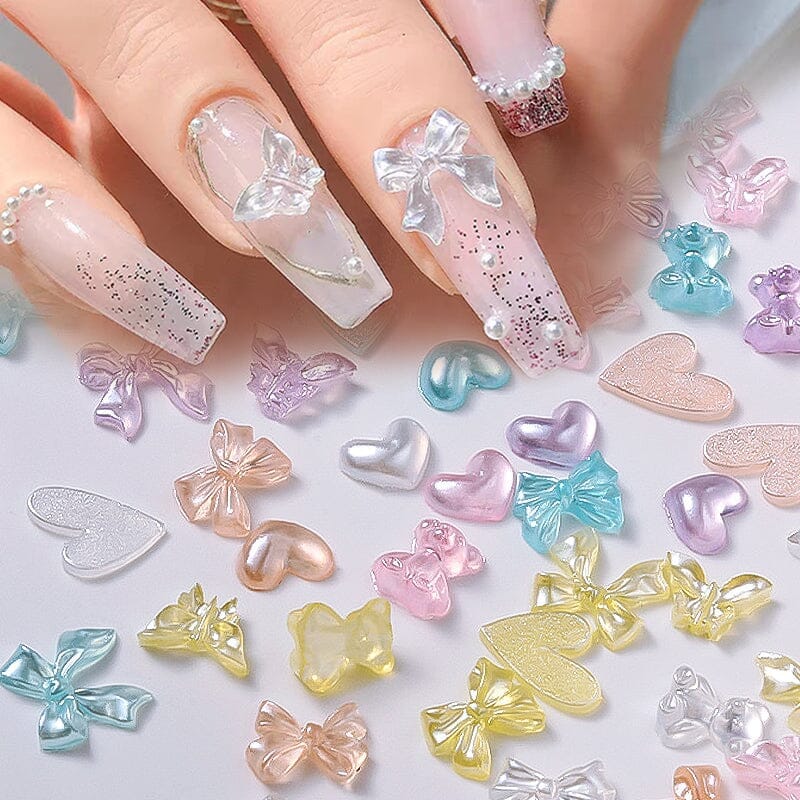 50pcs Resin 3D Nail Decoration #03 Random Mixed Color