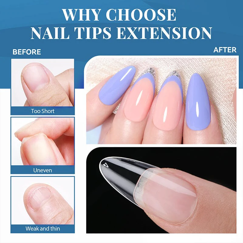 550pcs Full Cover Soft Gel Tips - Image 5