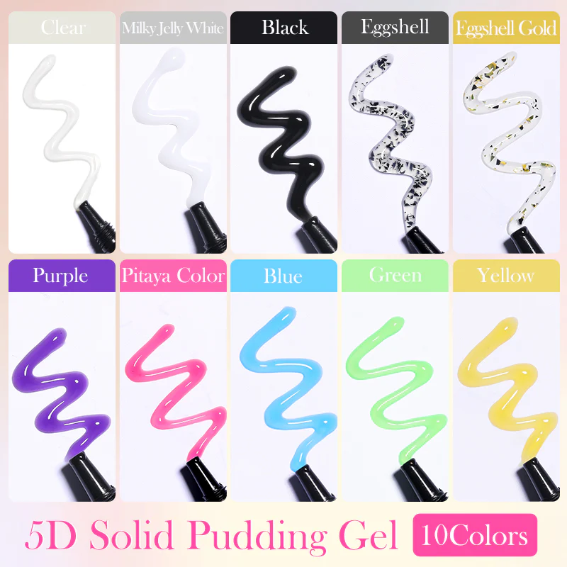5D Solid Pudding Gel Black 10ml - Image 6