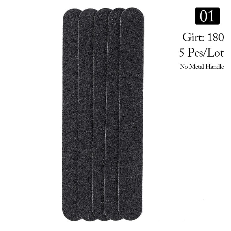 5pcs Black Nail Files 180/180 - Image 4