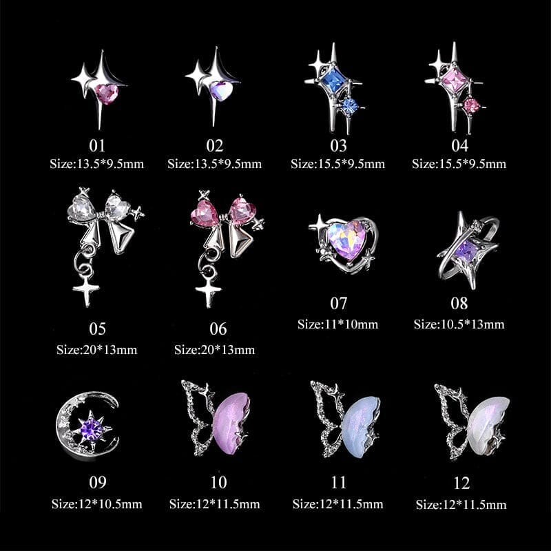 5pcs Rhinestones Metal Nail Decorations - Image 4