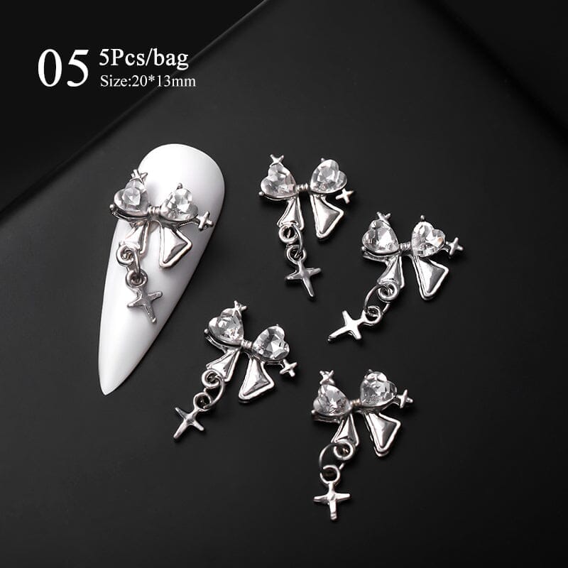 5pcs Rhinestones Metal Nail Decorations - Image 13