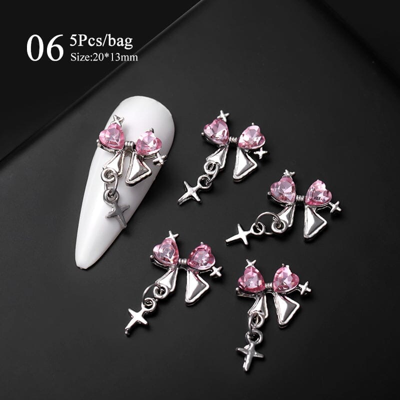 5pcs Rhinestones Metal Nail Decorations - Image 14