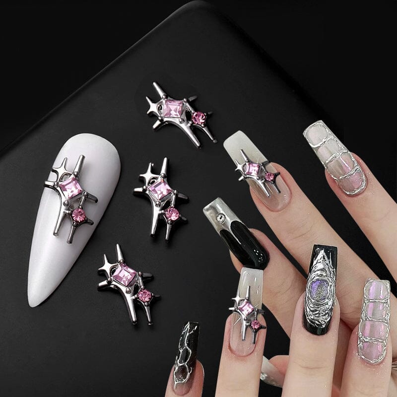 5pcs Rhinestones Metal Nail Decorations - Image 2