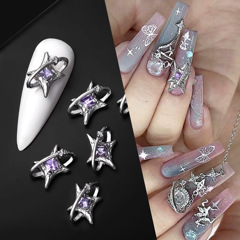 5pcs Rhinestones Metal Nail Decorations - Image 9