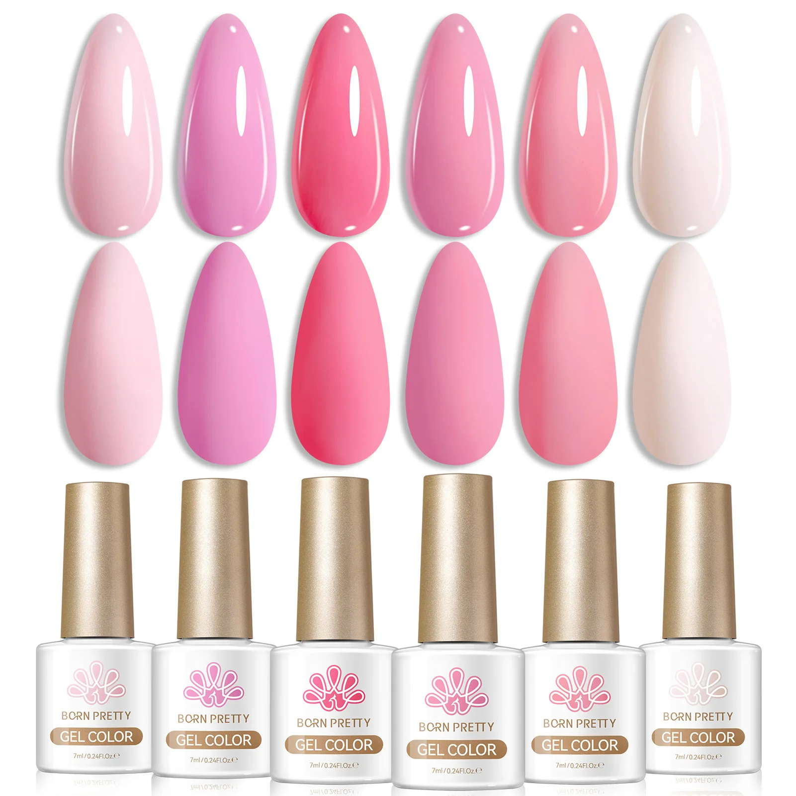 6 Bottles Color Gel Polish Set 7ml - Image 16