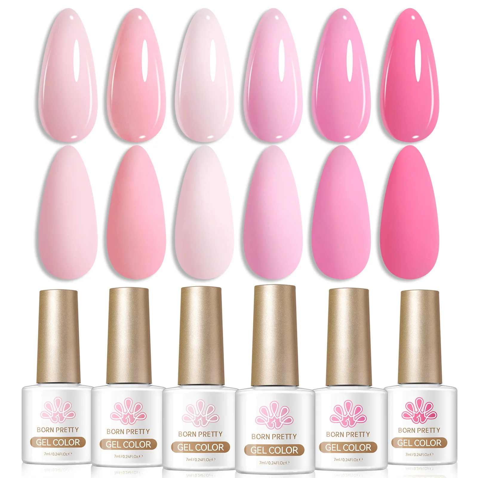 6 Bottles Color Gel Polish Set 7ml - Image 20