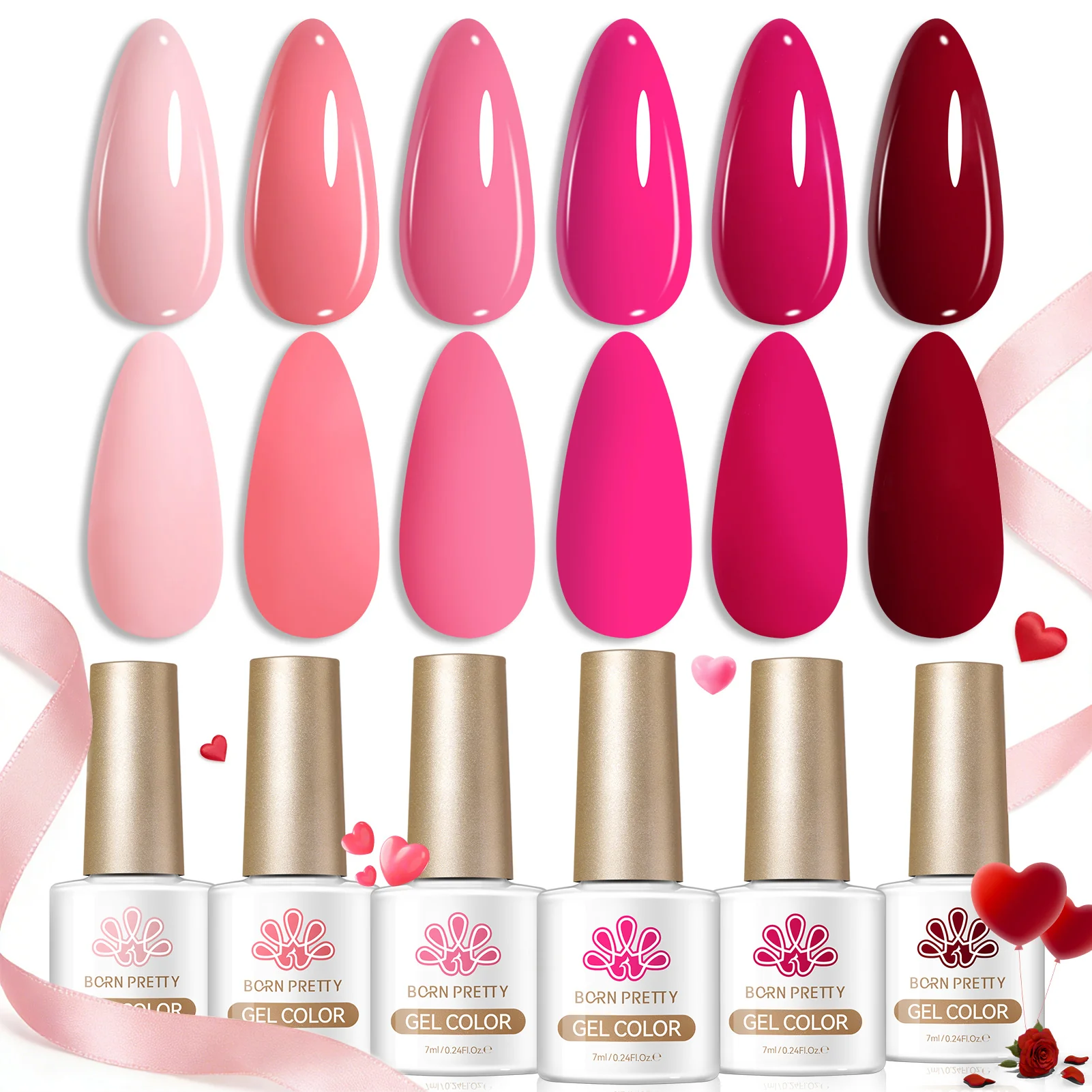 6 Bottles Color Gel Polish Set 7ml - Image 21
