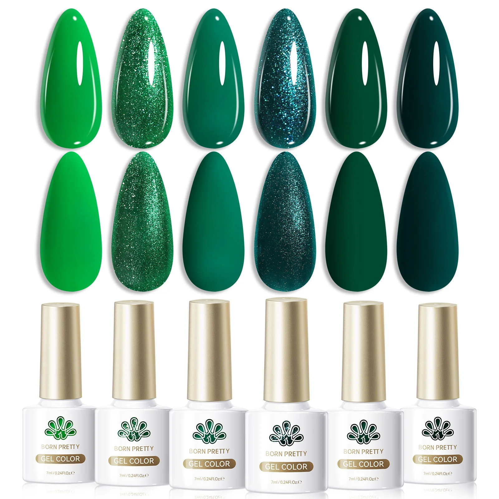 6 Bottles Color Gel Polish Set 7ml - Image 28