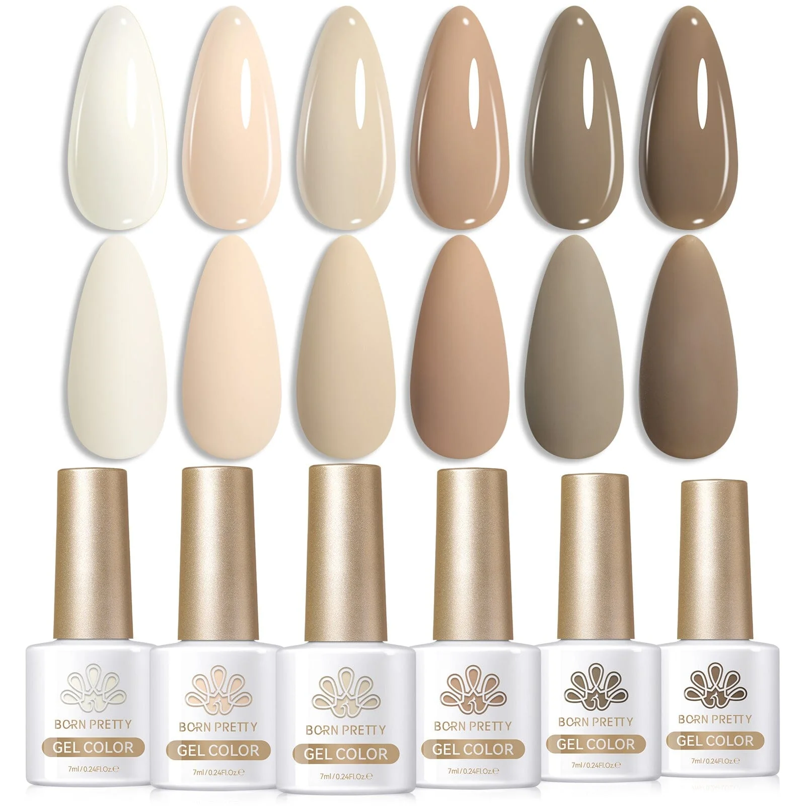 6 Bottles Color Gel Polish Set 7ml - Image 29